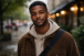 Heavily pixelated blocky image before AI unpixelate and restoration